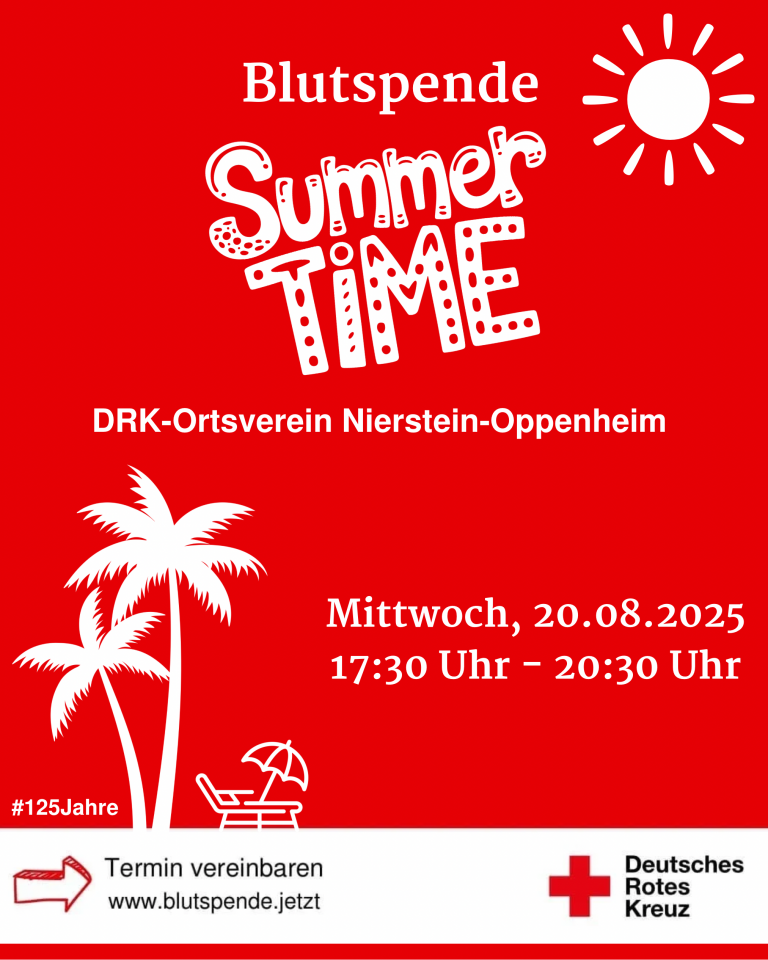 Blutspende „Summertime“ am 20. August